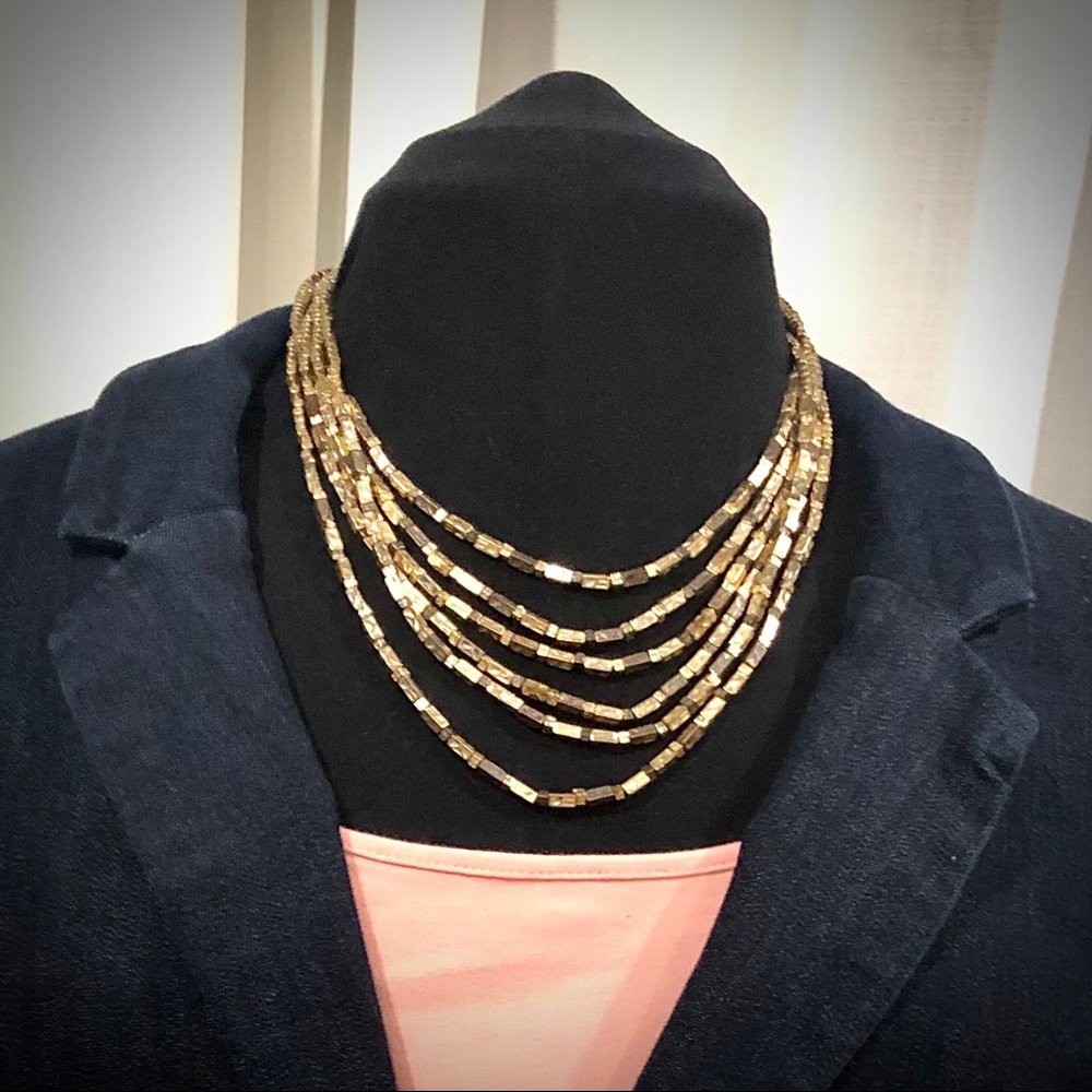 Gold multi-strand statement necklace - Chico’s